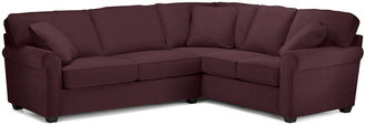 Asstd National Brand Fabric Possibilities Roll-Arm 2-pc. Left-Arm Sleeper Sofa Sectional