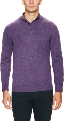 Cashmere Half Button Sweater