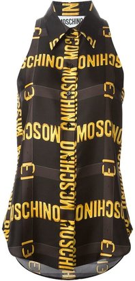 Moschino logo print sleeveless top