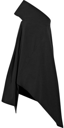 Rick Owens Cotton and silk-blend canvas one-shoulder dress