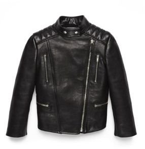Gucci Little Girl's Mixed-Media Leather Biker Jacket