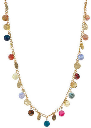 Kenneth Jay Lane Long Beaded Chain Necklace-MULTI COLOURED-One Size