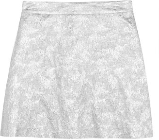 Lulu & Co Metallic brocade mini skirt