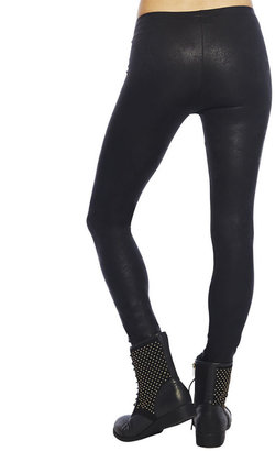 Wet Seal Faux Leather Distressed Legging