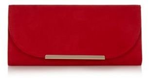 Call it SPRING Red 'Yoakum' faux microsuede clutch bag
