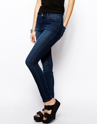Calvin Klein Jeans High Rise Super Skinny Jeans - Dark wash blue