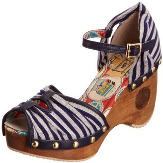 Miss L Fire Women's Woodie Cotton Wedges