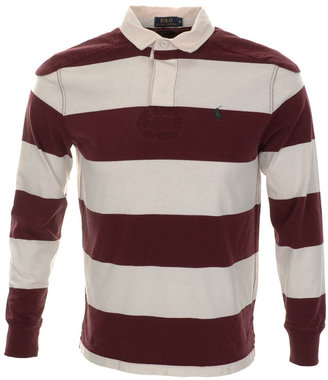Ralph Lauren Custom Fit Stripe Rugby Polo T Shirt