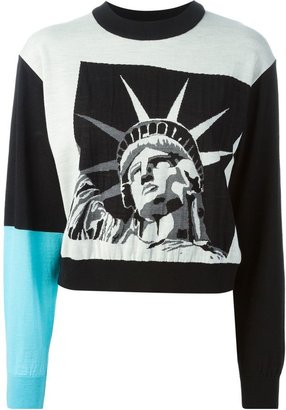 Fausto Puglisi Statue of Liberty motif sweater