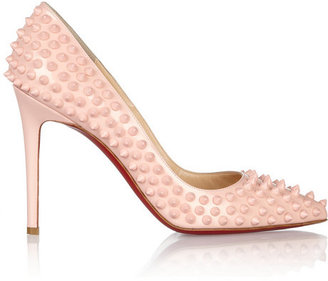Christian Louboutin Pigalle Spikes 100 patent-leather pumps