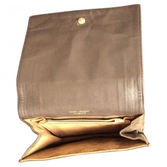 Yves Saint Laurent 2263 YVES SAINT LAURENT Brown Suede Clutch bag