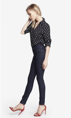 Express High Waisted Contrast Stitch Jean Legging