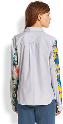 Marc by Marc Jacobs Cotton Stripe & Floral-Print Shirt