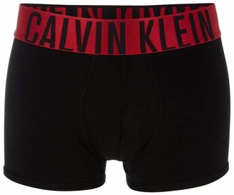 Calvin Klein - Power Red Black Cotton Stretch Trunks