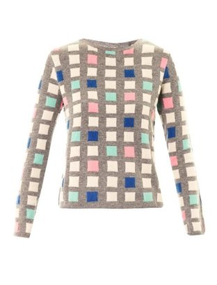 Chinti and Parker Grid cashmere sweater