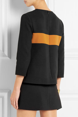 Marni Wool and cotton-blend crepe top
