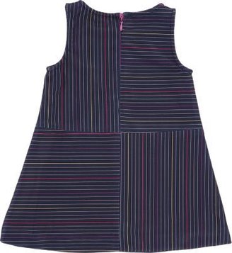 Lisa Perry Girls Multicolor-Stripe Sleeveless Dress-Blue