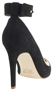 J.Crew Suede and satin ankle-cuff pumps