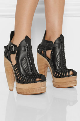 Proenza Schouler Huarache-style leather ankle boots