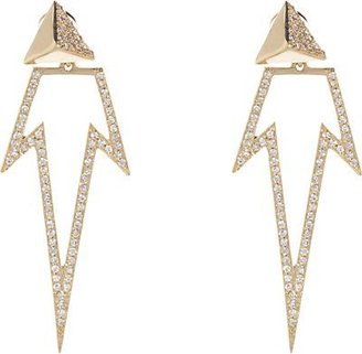 Ileana Makri Diamond & Gold Pyramid Bermuda Star Earrings