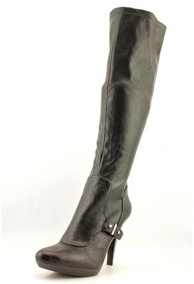 Nine West Jaelynn Womens Size 9.5 Black Faux Leather Fashion Knee-High Boots