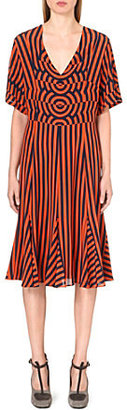 Dries Van Noten Striped-print silk dress