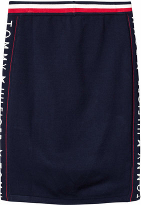 Tommy Hilfiger Navy Iconic Logo Taped Sides Skirt