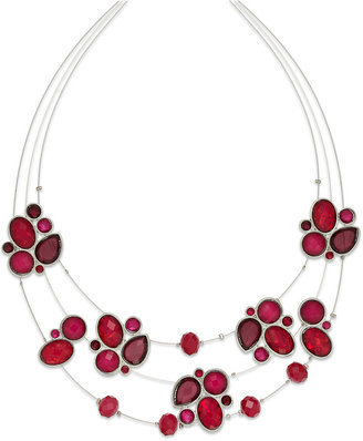 Style&Co. Silver-Tone Berry Frontal Illusion Necklace