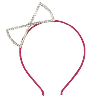 Milk & Soda Bow Diamante Headband - Pink