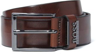 BOSS Senol Brown Leather Belt