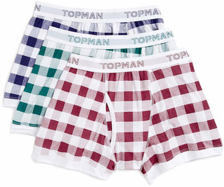 Topman Gingham 3 Pack Underwear