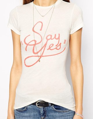 Wildfox Couture Say Yes Slim Fit Short Sleeve T-Shirt
