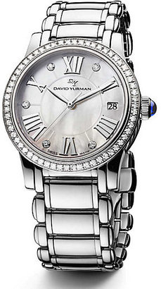 David Yurman Classic 34MM Stainless Steel Quartz Watch with Diamonds