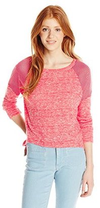 Derek Heart Juniors' Long-Sleeve Marled Sweater-Knit Top