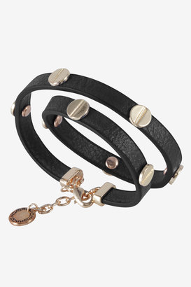 French Connection Double Wrap Screw-Headed Bracelet