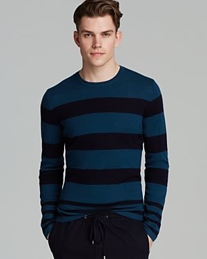 Vince Cashmere Stripe Crewneck Sweater