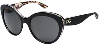 Dolce & Gabbana DG4236 Cat's Eye Sunglasses, Black