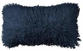 Donna Karan Flokati Fur Decorative Pillow, 11 x 22