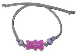 KanDi Jewelry Grey Suede & Purple Gummy Bear Bracelet