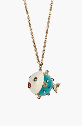 Betsey Johnson 'Shell Shocked' Blowfish Pendant Necklace