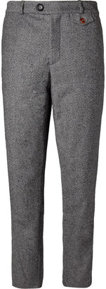 Oliver Spencer Regular-Fit Woven Cotton and Wool-Blend Trousers