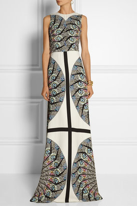 Etro Embellished printed crepe gown