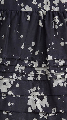 Burberry Floral Print Cotton Silk Dress