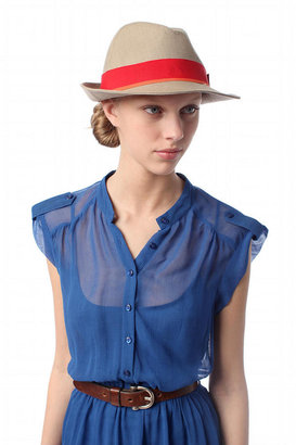 Urban Outfitters Woven Fedora with Two-Tone Band