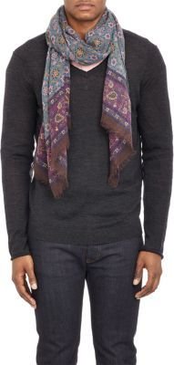 Drakes Floral Scarf