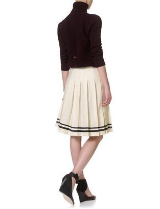 Meadham Kirchhoff White Wool Violetta Skirt