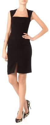 L'Agence Black Fitted Bodice Dress