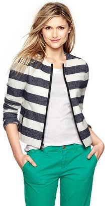 Gap Striped twill zip jacket
