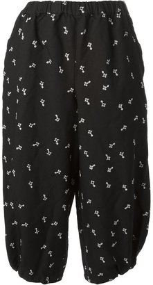 Comme des Garcons embroidered cropped baggy trousers