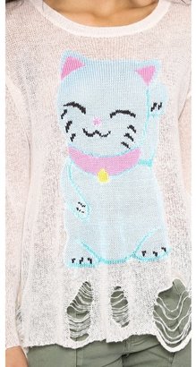 Wildfox Couture Fat Cat Lenon Sweater